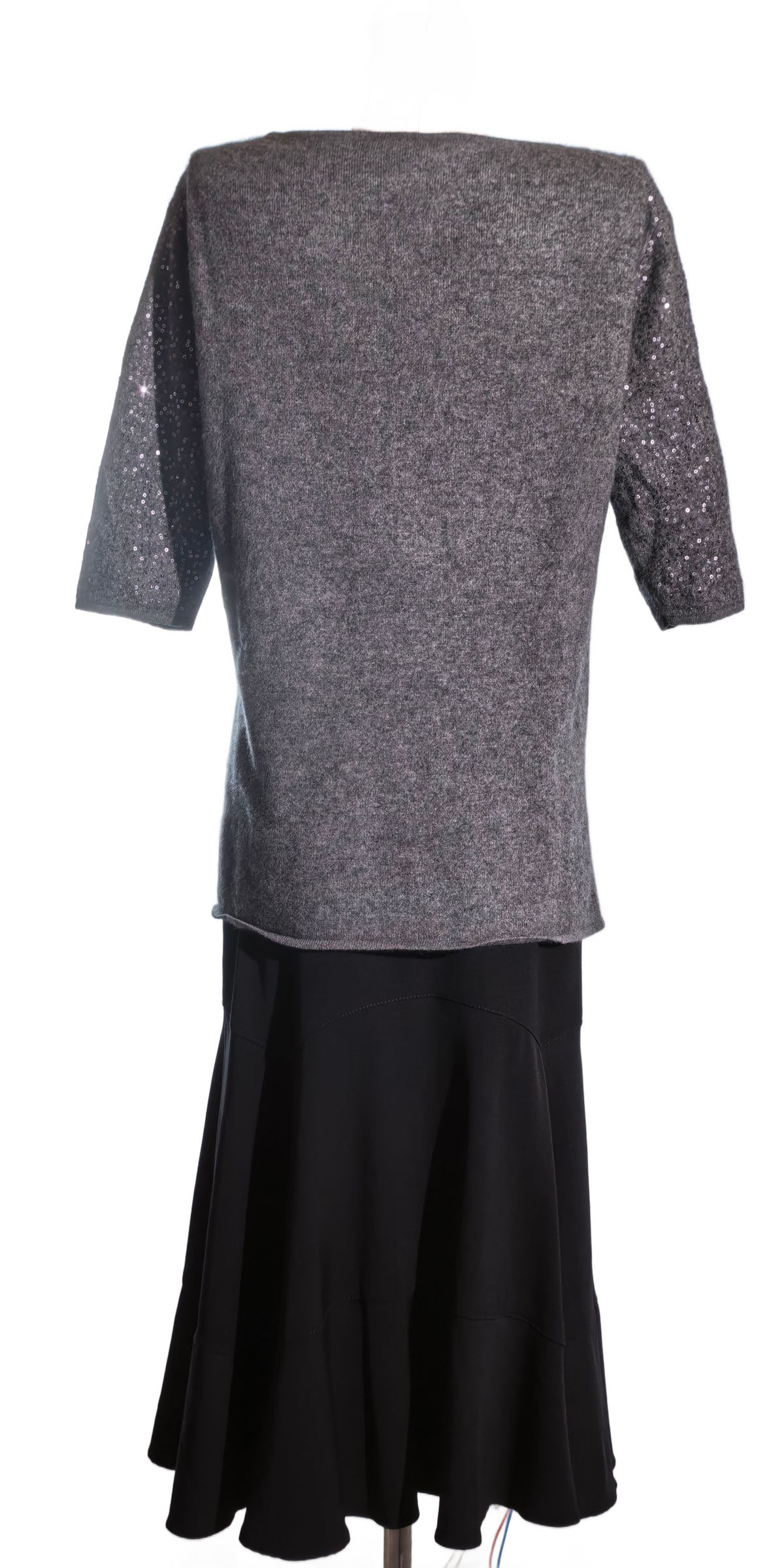 Bluza cu maneca scurta si paiete  din casmir - Neiman Marcus