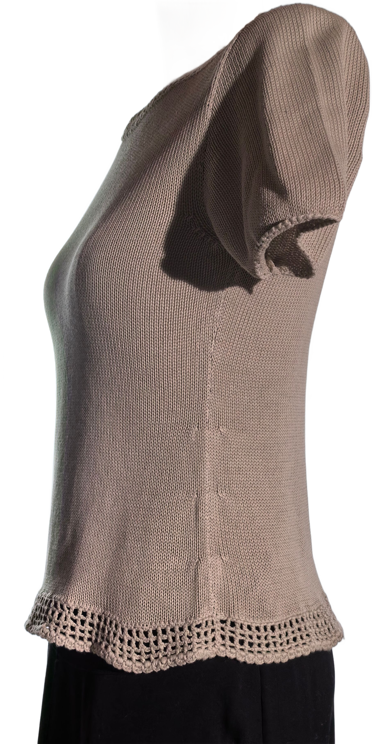 Tricou din bumbac tricotat  handmade