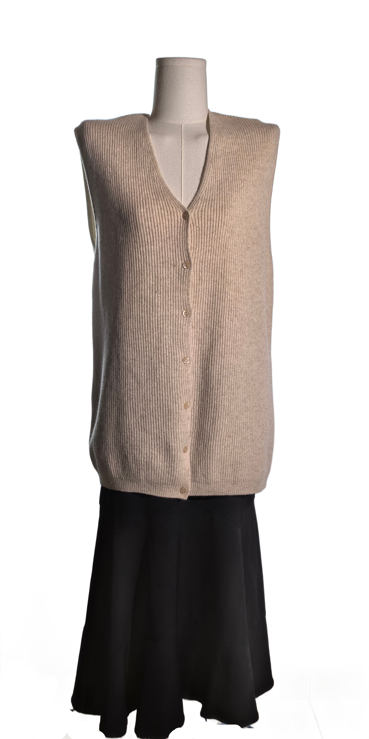 Vesta rib din lana - Sisley
