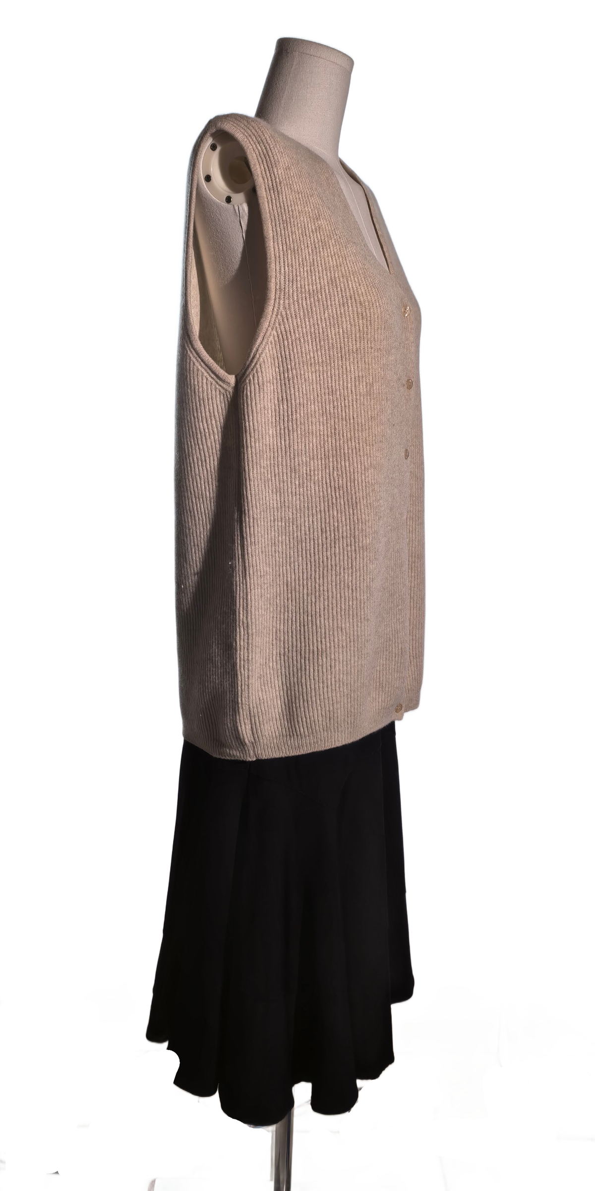 Vesta rib din lana - Sisley