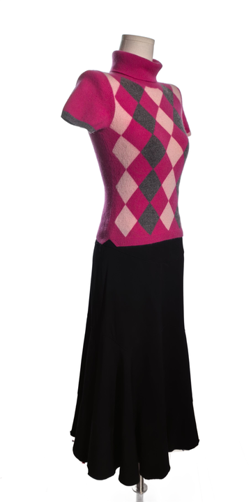 Bluza din casmir fara maneci - Rosa