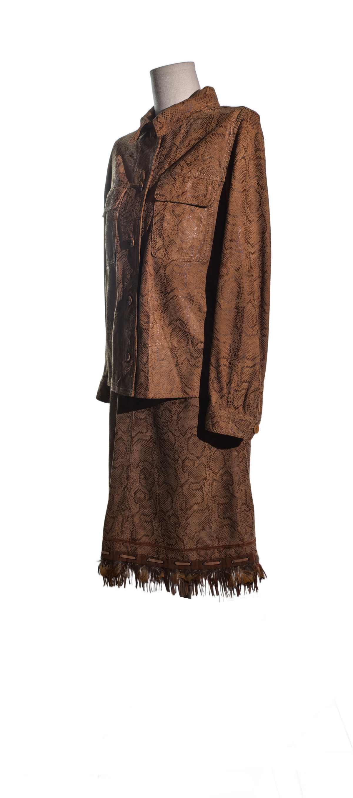 Set vintage din piele fina de nabuc - Mabrun