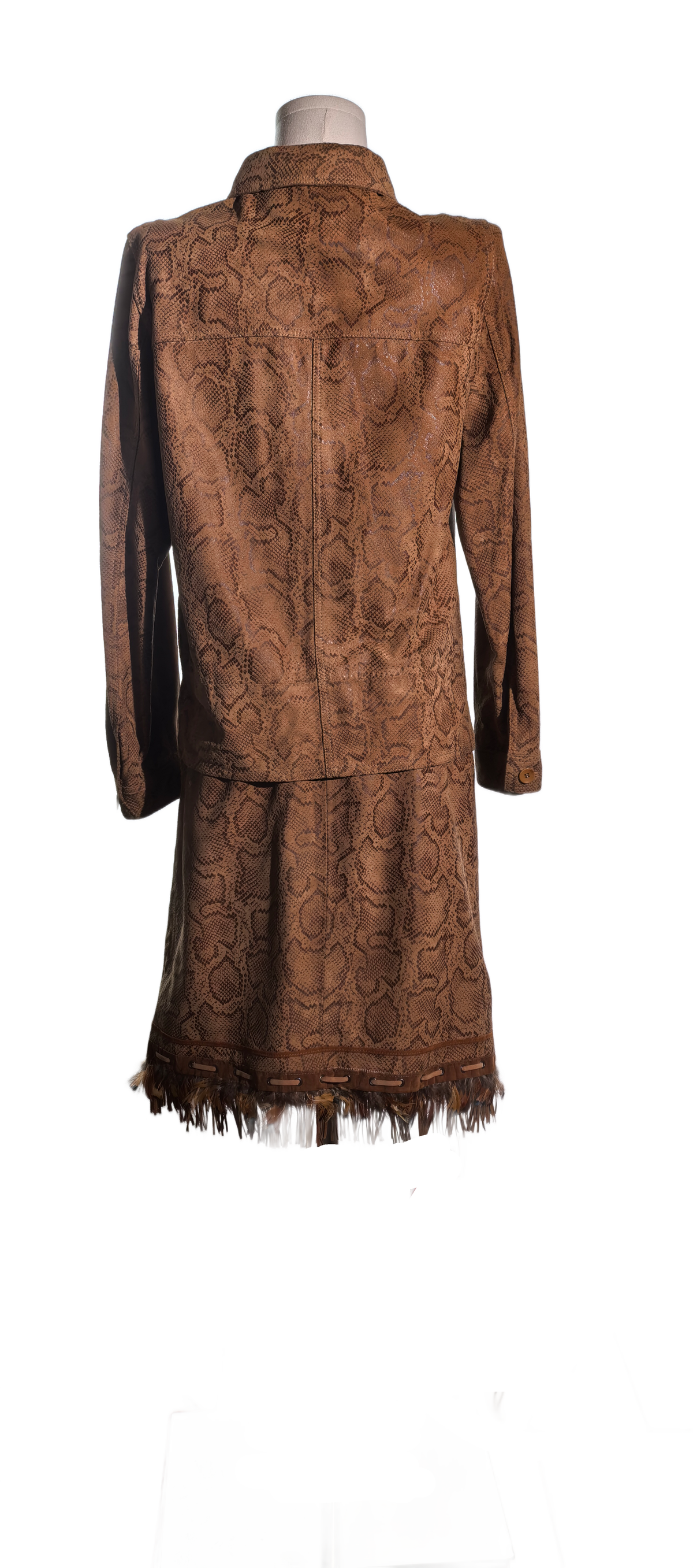 Set vintage din piele fina de nabuc - Mabrun