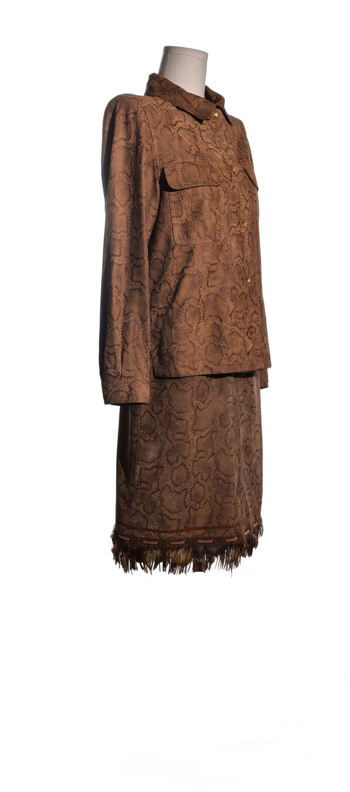 Set vintage din piele fina de nabuc - Mabrun