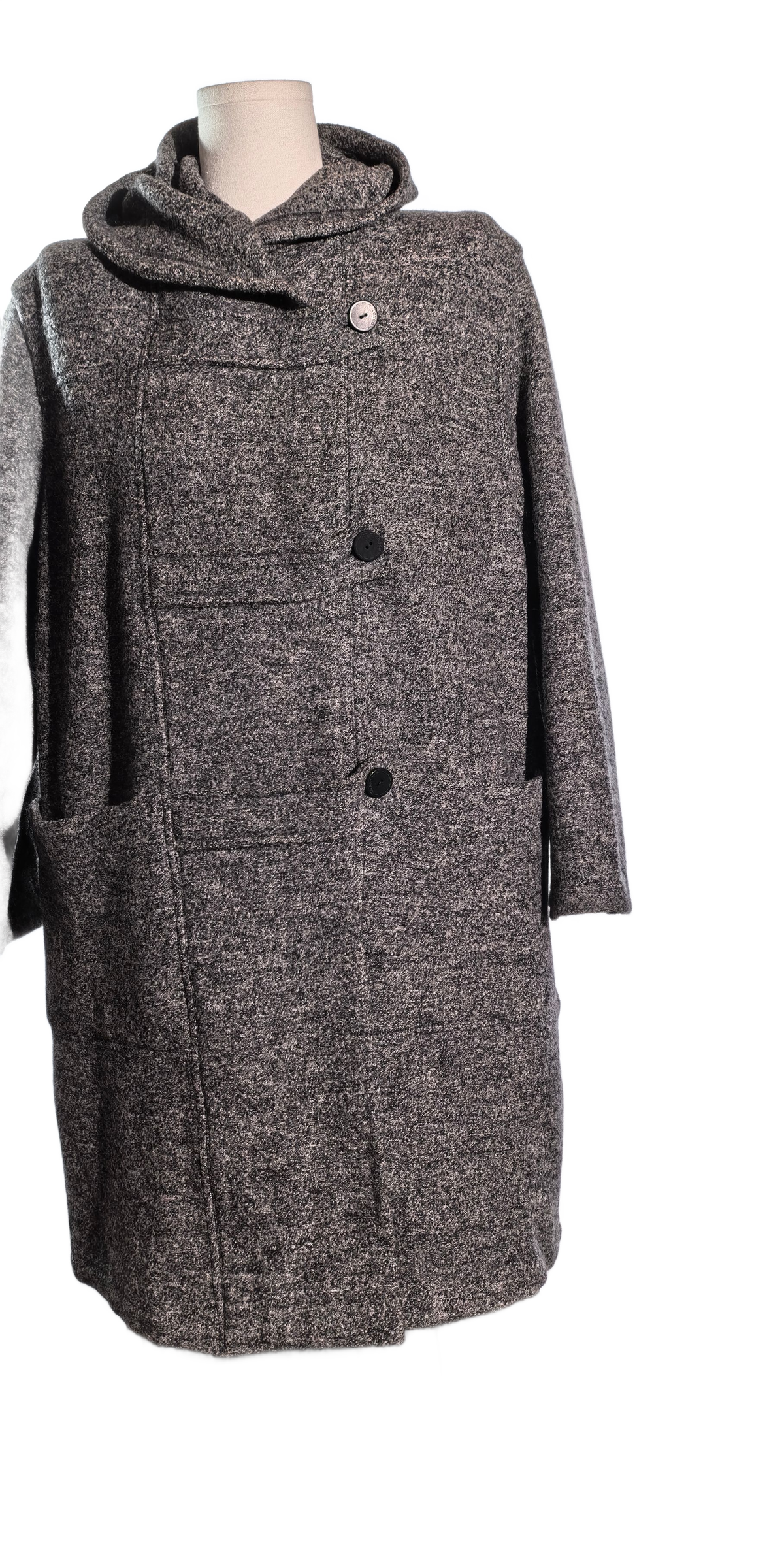 Palton  oversized din lana boucle - Lasca