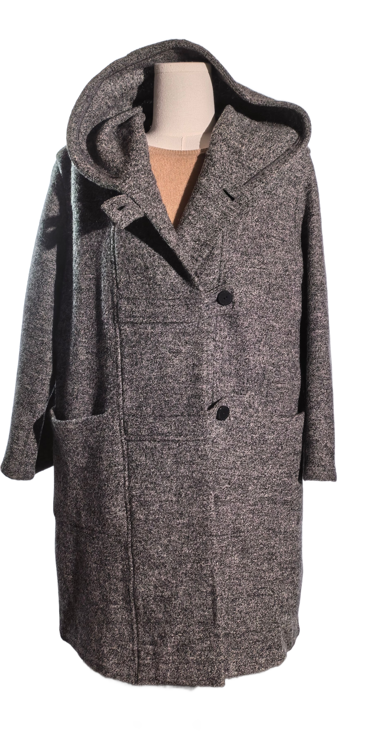 Palton  oversized din lana boucle - Lasca