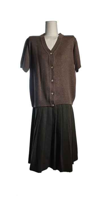 Bluza  din blend de lana cu maneca scurta