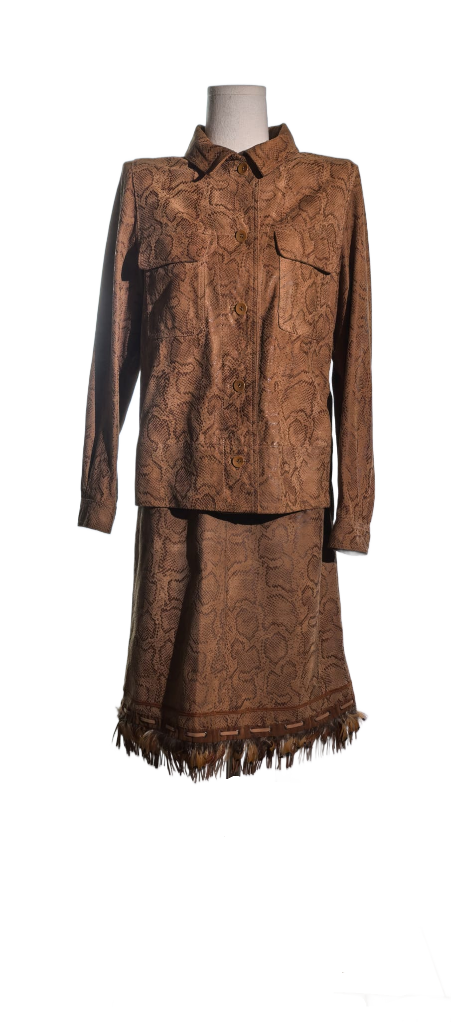 Set vintage din piele fina de nabuc - Mabrun