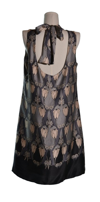 Rochie cu spatele gol din matase naturala - Oasis