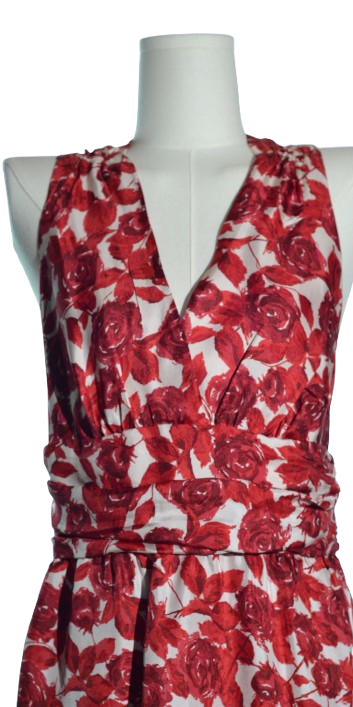 Rochie cu bretele in X din matase naturala - Forever