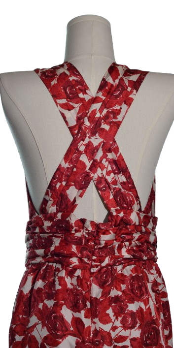 Rochie cu bretele in X din matase naturala - Forever