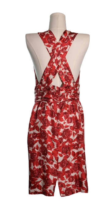 Rochie cu bretele in X din matase naturala - Forever