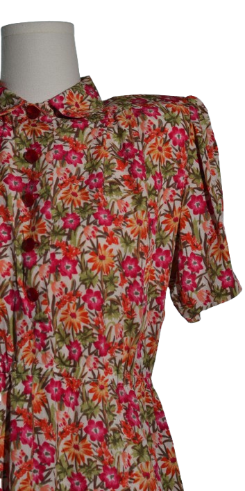 Rochie vintage handmade din matase naturala