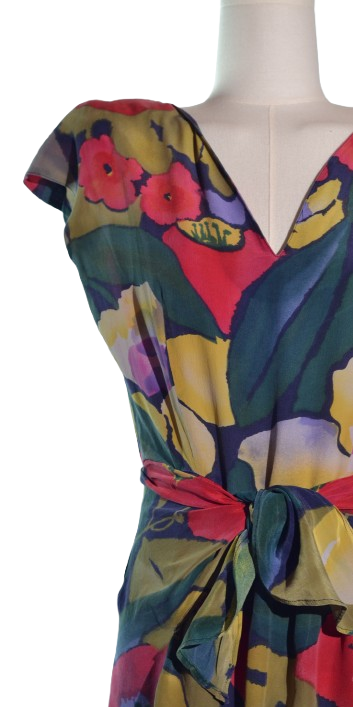 Rochie vintage din matase naturala
