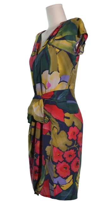 Rochie vintage din matase naturala