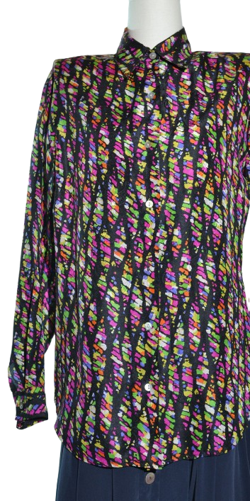 Camasa multicolora din matase plina - R. Arnold