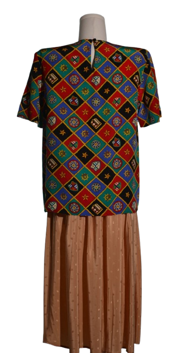 Tricou cu imprimeu geometric din matase naturala - Talbots