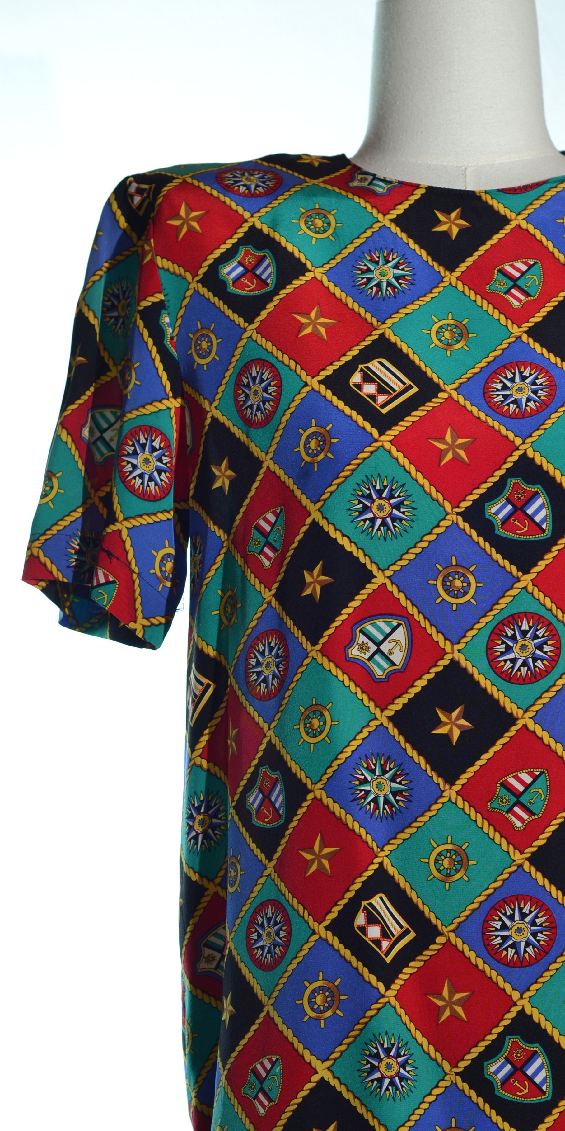 Tricou cu imprimeu geometric din matase naturala - Talbots