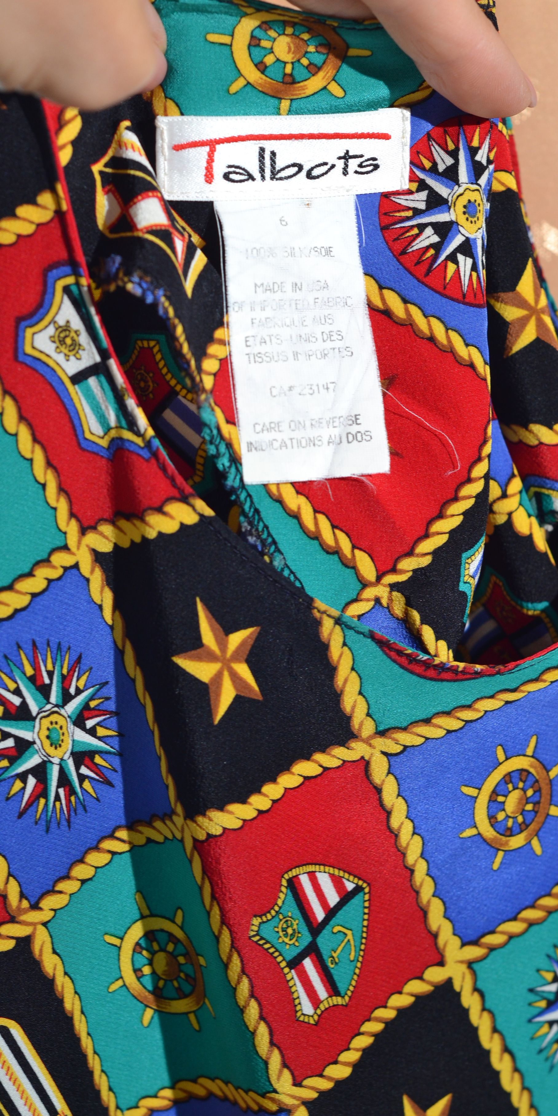 Tricou cu imprimeu geometric din matase naturala - Talbots