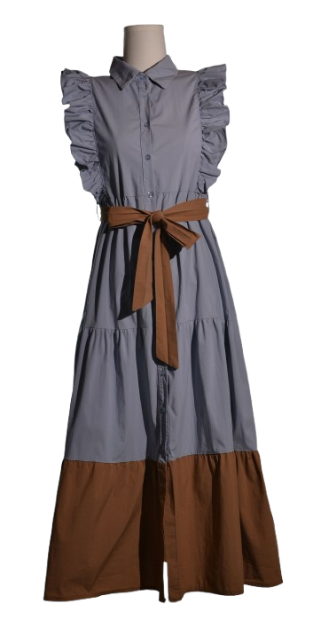 Rochie maxi din bumbac poplin - Patty