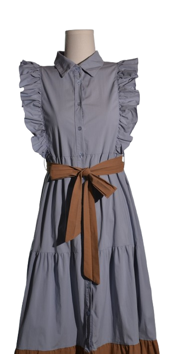 Rochie maxi din bumbac poplin - Patty