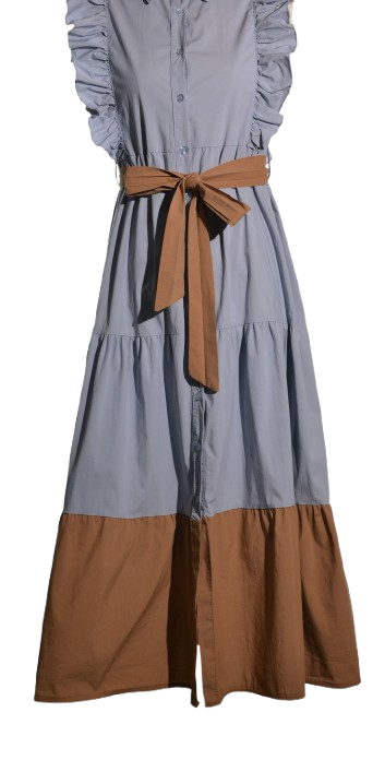Rochie maxi din bumbac poplin - Patty