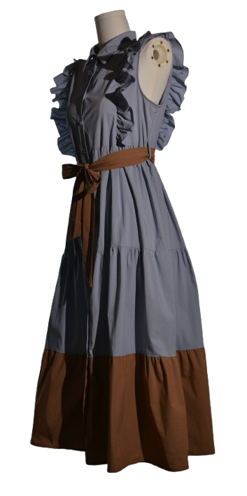 Rochie maxi din bumbac poplin - Patty