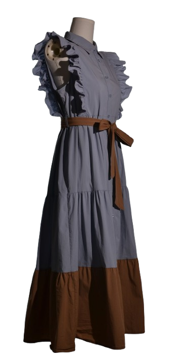 Rochie maxi din bumbac poplin - Patty
