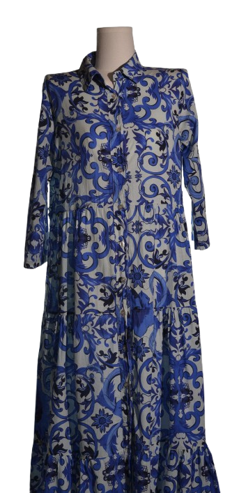 Rochie maxi din panza fina de bumbac