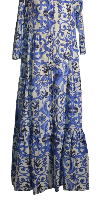 Rochie maxi din panza fina de bumbac