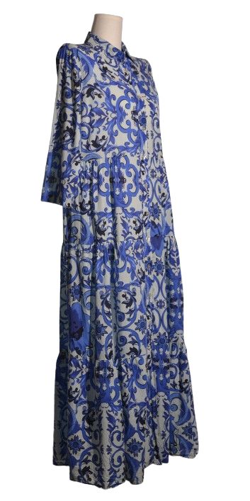 Rochie maxi din panza fina de bumbac