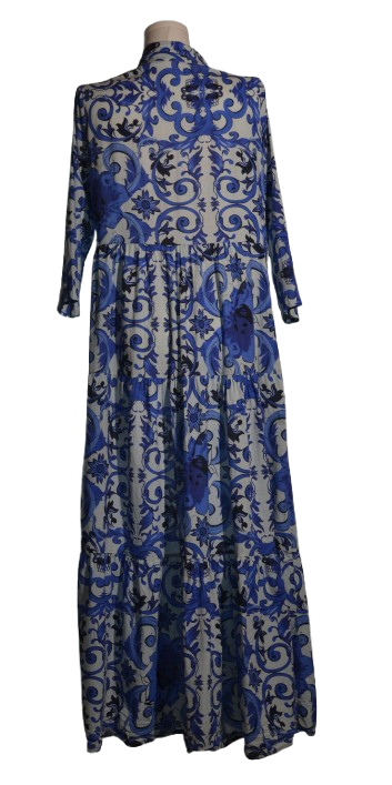 Rochie maxi din panza fina de bumbac