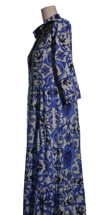 Rochie maxi din panza fina de bumbac