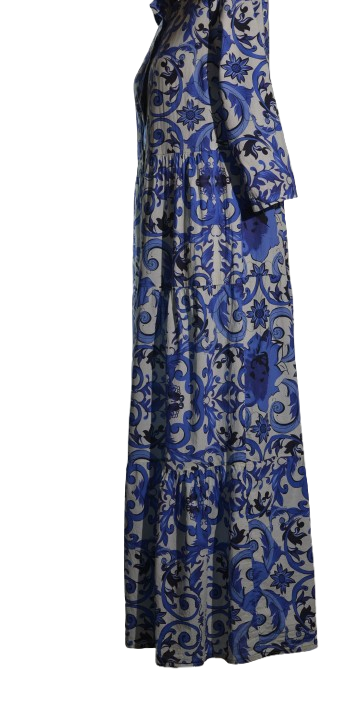 Rochie maxi din panza fina de bumbac