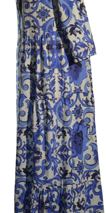 Rochie maxi din panza fina de bumbac