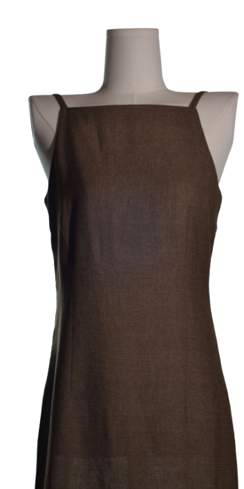 Rochie maxi din blend de in - Naf Naf