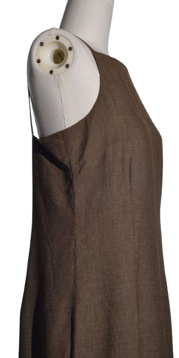 Rochie maxi din blend de in - Naf Naf