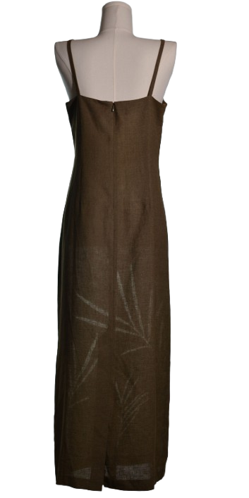Rochie maxi din blend de in - Naf Naf