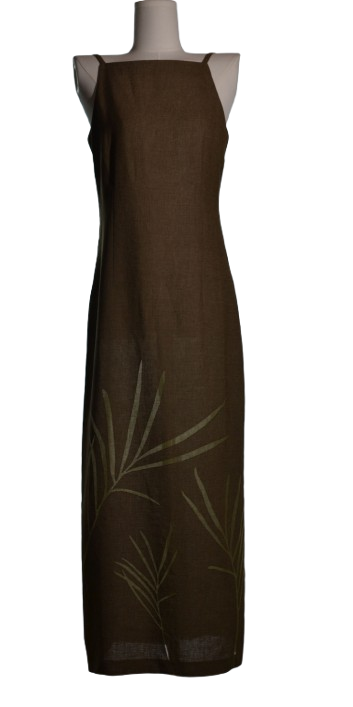Rochie maxi din blend de in - Naf Naf