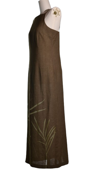 Rochie maxi din blend de in - Naf Naf