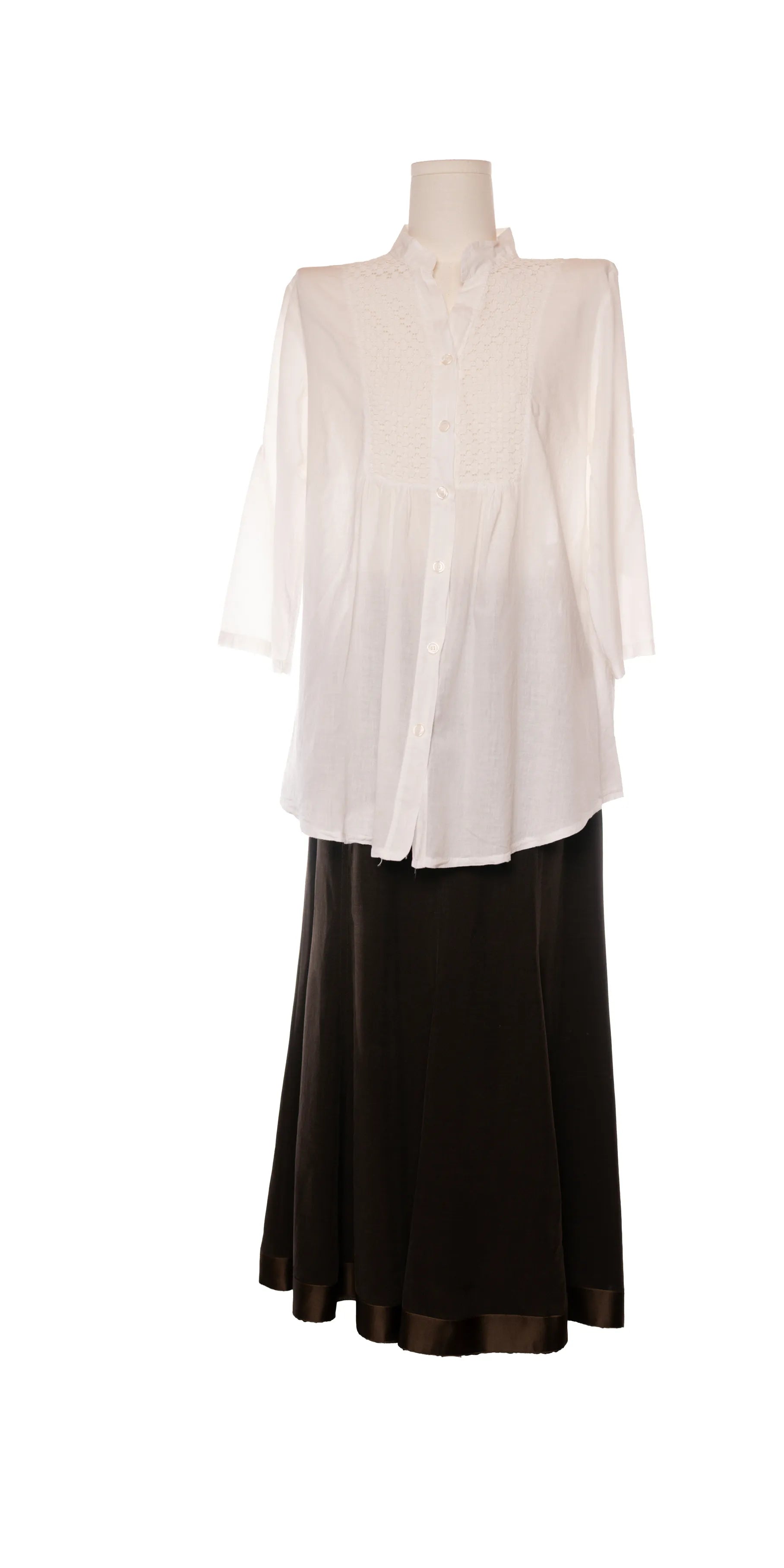 Camasa din bumbac batist cu broderie