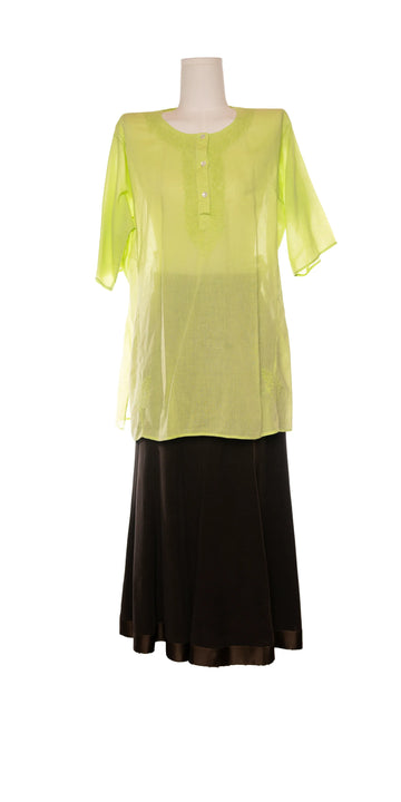 Camasa vaporoasa din bumbac batist cu broderie - Rio Collection