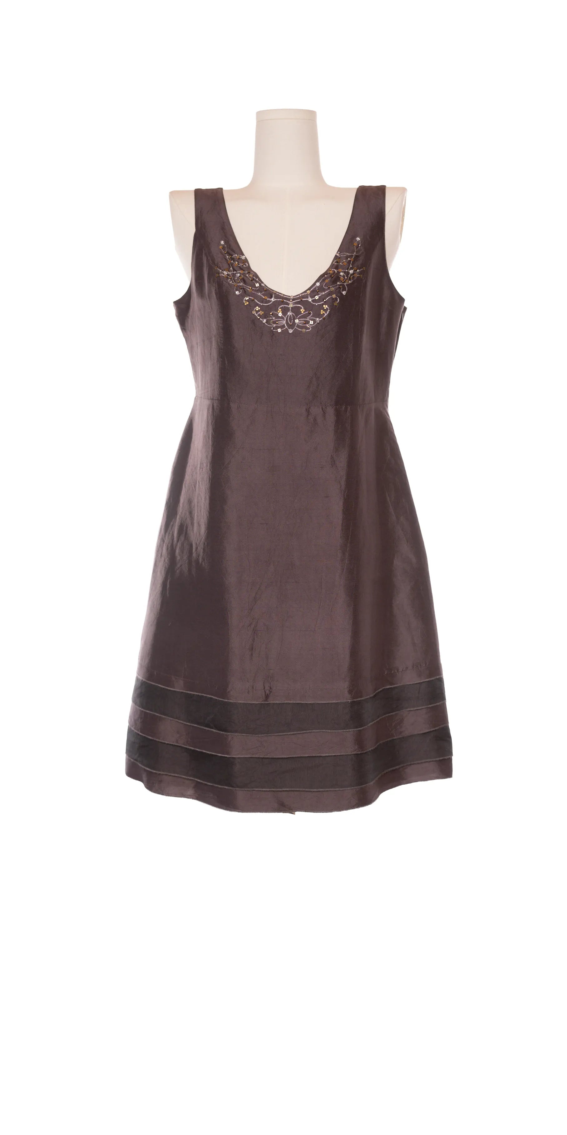 Rochie din matase naturala cu margele - Max&Co