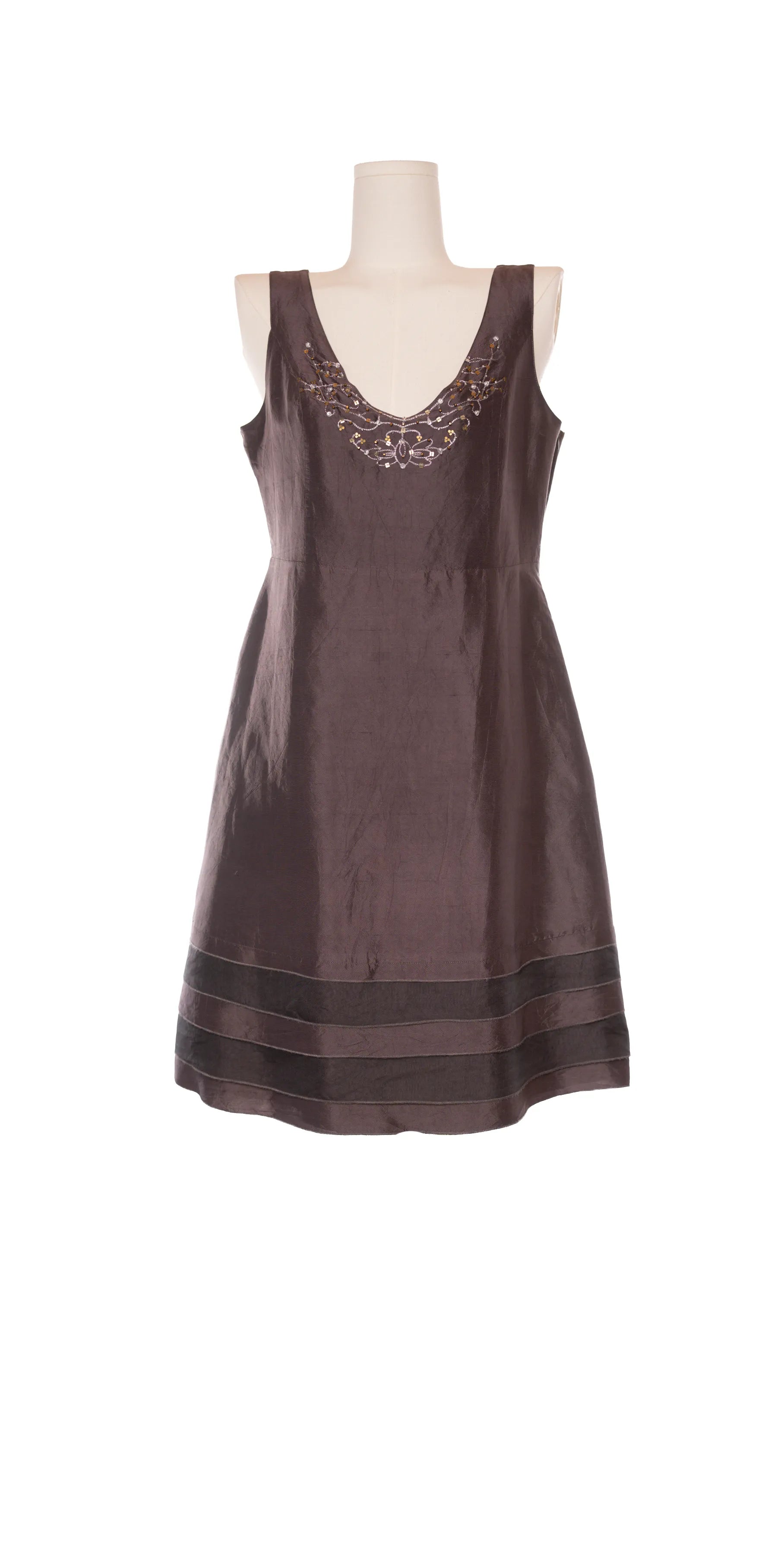 Rochie din matase naturala cu margele - Max&Co