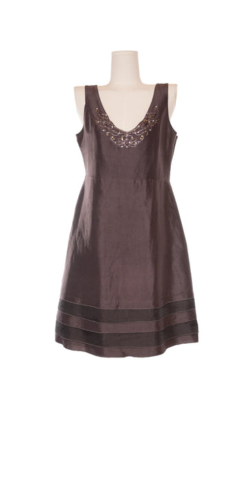 Rochie din matase naturala cu margele - Max&Co