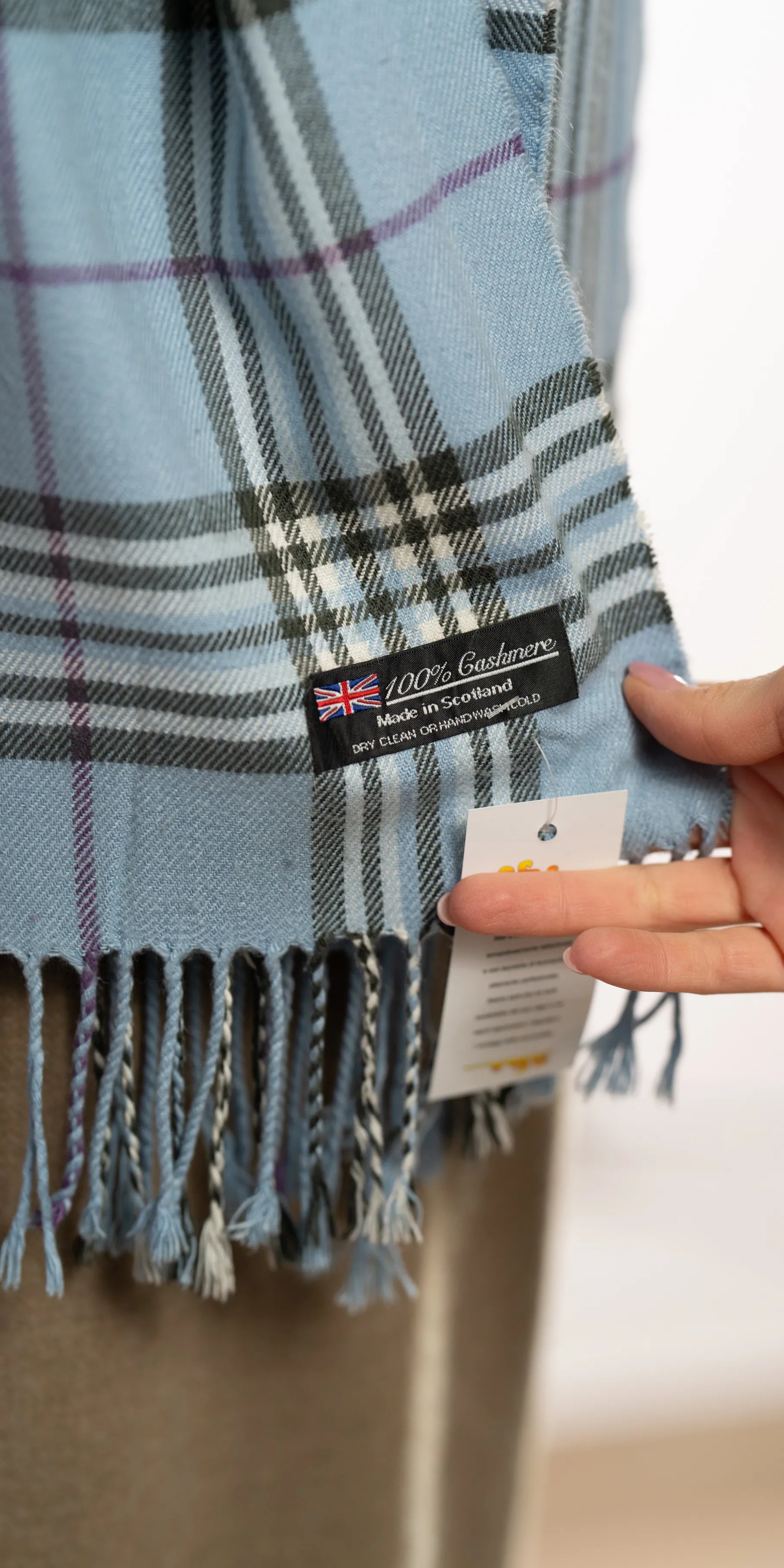 Fular tartan din casmir