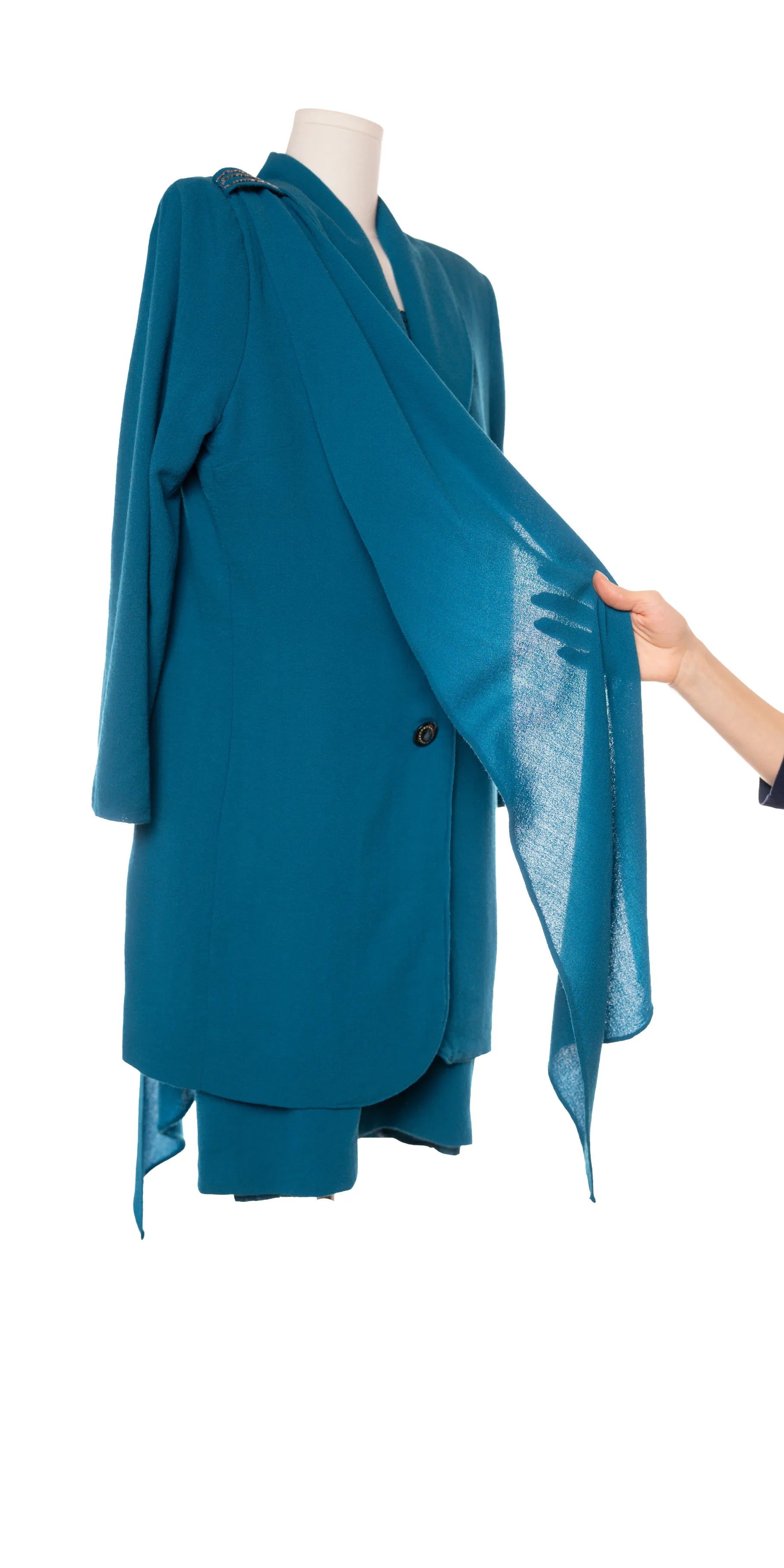 Deux piece din lana crep - Rochie si pardesiu