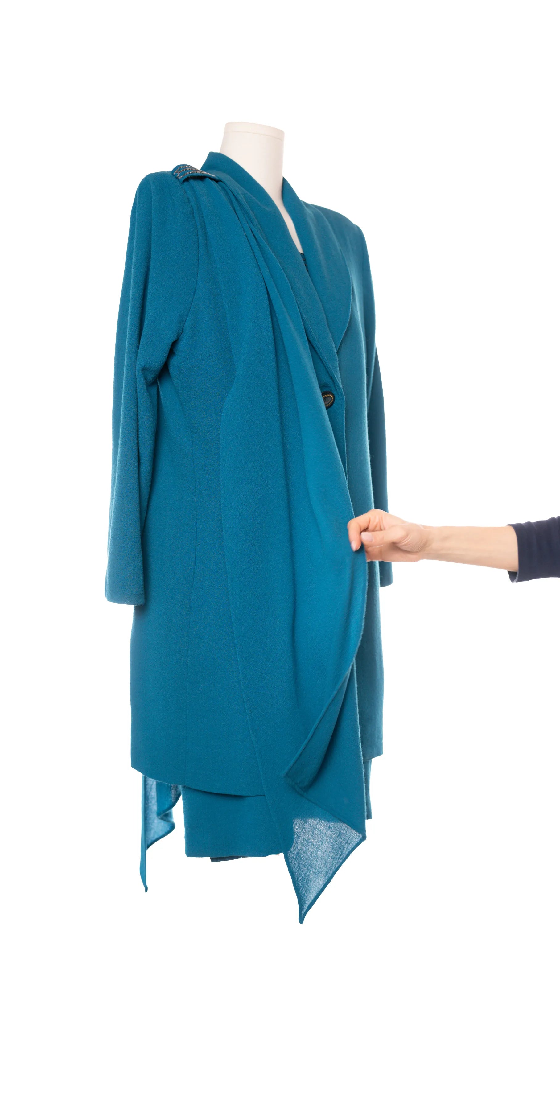 Deux piece din lana crep - Rochie si pardesiu