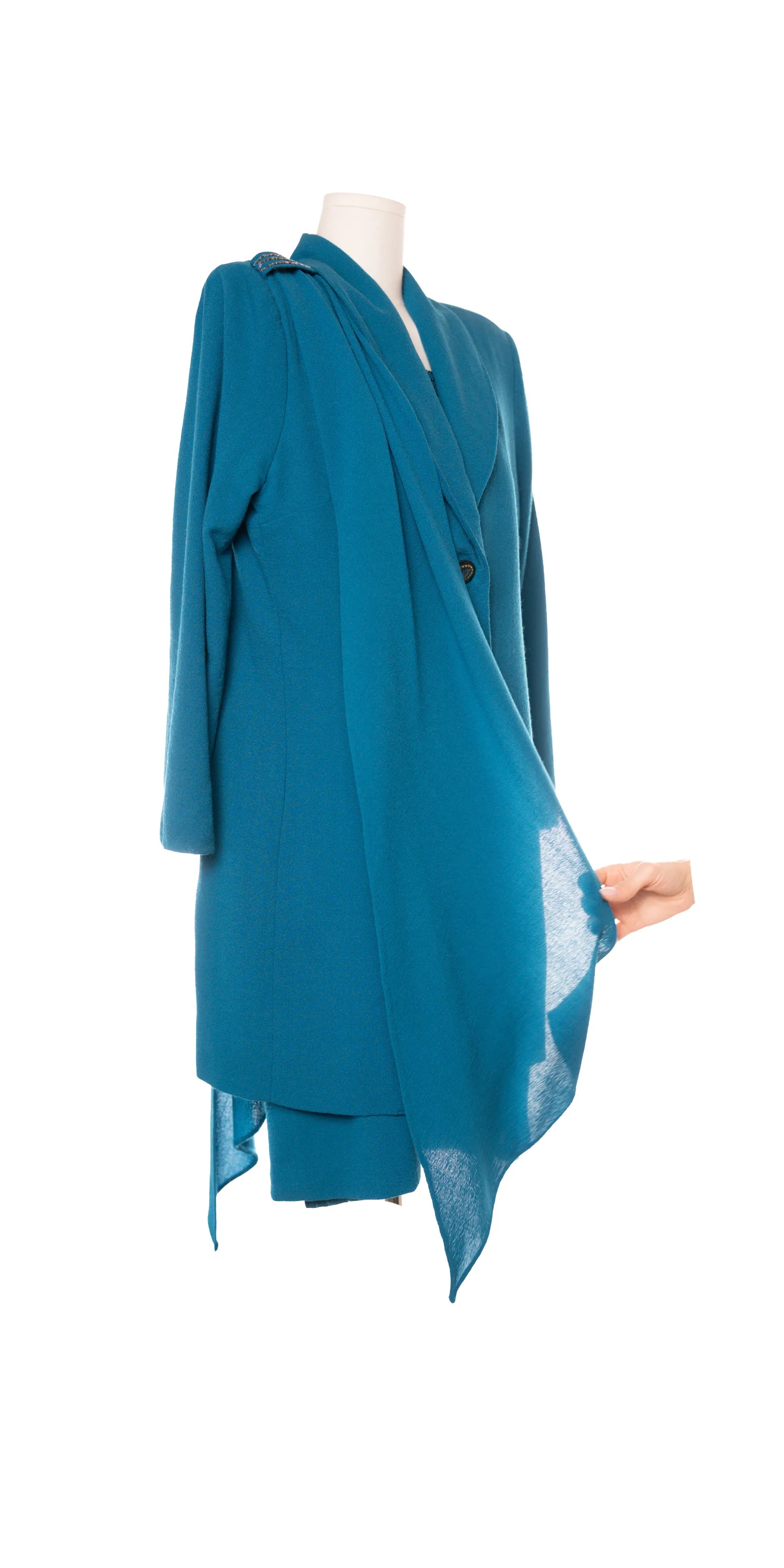 Deux piece din lana crep - Rochie si pardesiu