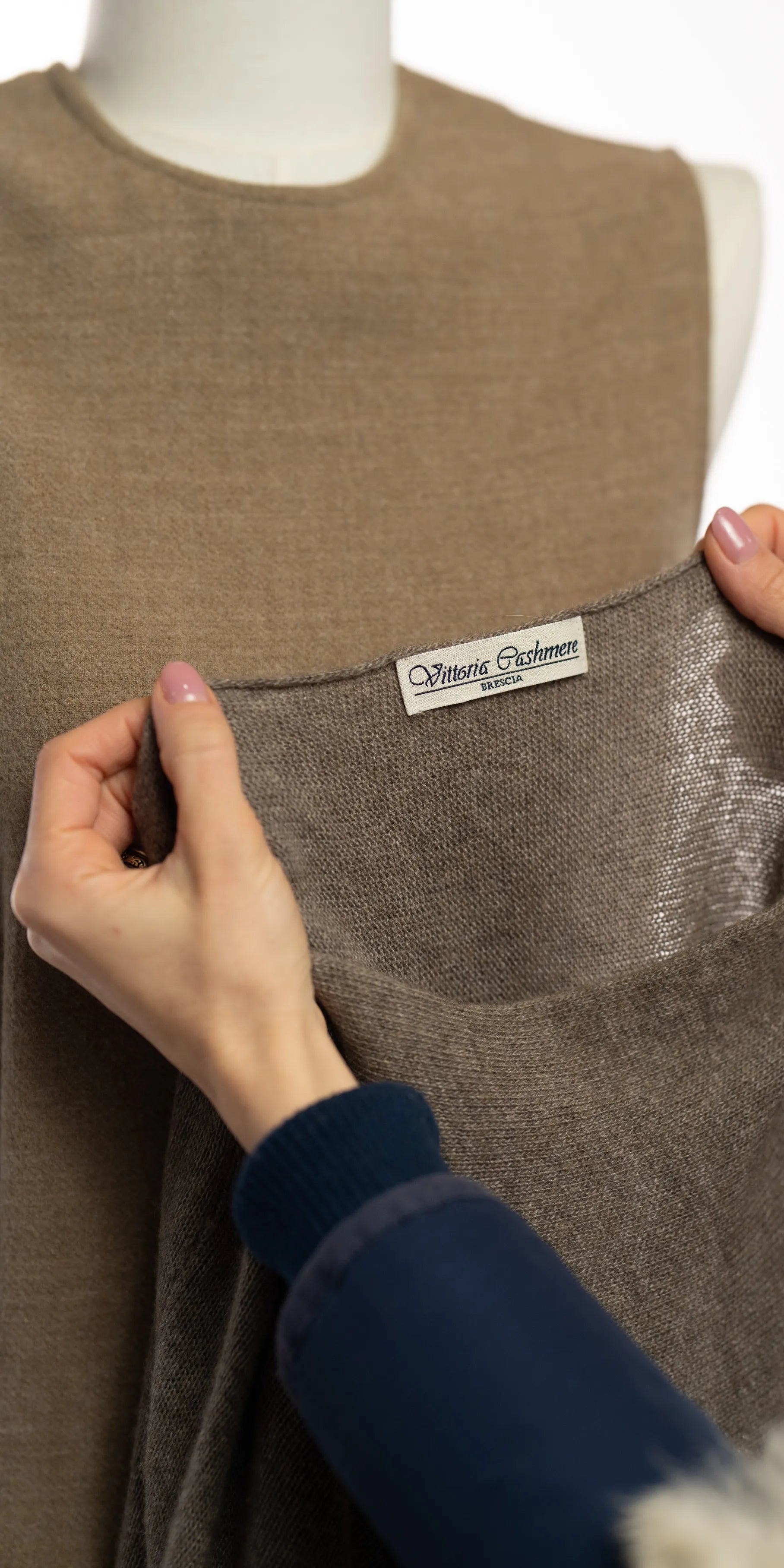 Fular tip poncho din blend lana si casmir